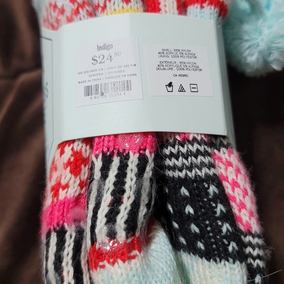 NEW Indigo Kids Non-Skip Pom-Pom Reading Socks Size S - M - Picture 6 of 9